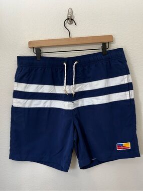 NWT Five Four Board Shorts Swim Trunks Drawstring 36 Navy